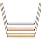OEM ODM Stainless Steel Fashion Necklaces Textured Nameplate Pendant Necklace