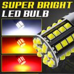 White Aluminum Alloy LED Turn Signals 1156 1157 T20 3030 44SMD Reversing Light
