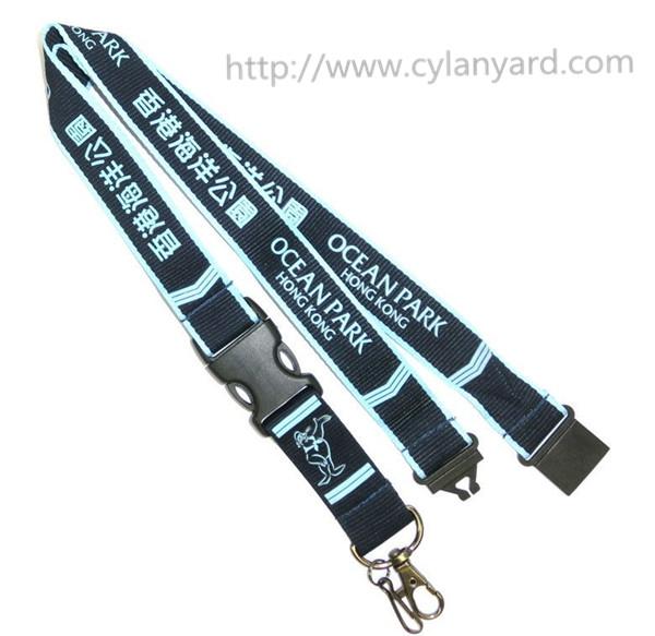 Printed brand logo neck lanyards, China lanyard manufacturer for custom id badge