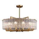 Modern home living room decoration round glass lighting candle Chandelier(WH-CY
