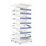 Steel Pharmacy Medicine Display Racks Single Sided Pull Out
