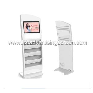 Quality 1920 * 1080 Resolution Floor Standing Advertising Display With Magazine Holder wholesale