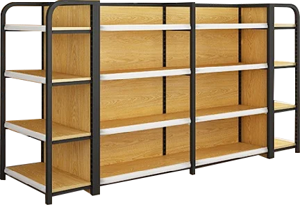 4-post four column wood shelving customized Innovative Product Best Selling For Grocery Store Shelves supermarket shelves gond
