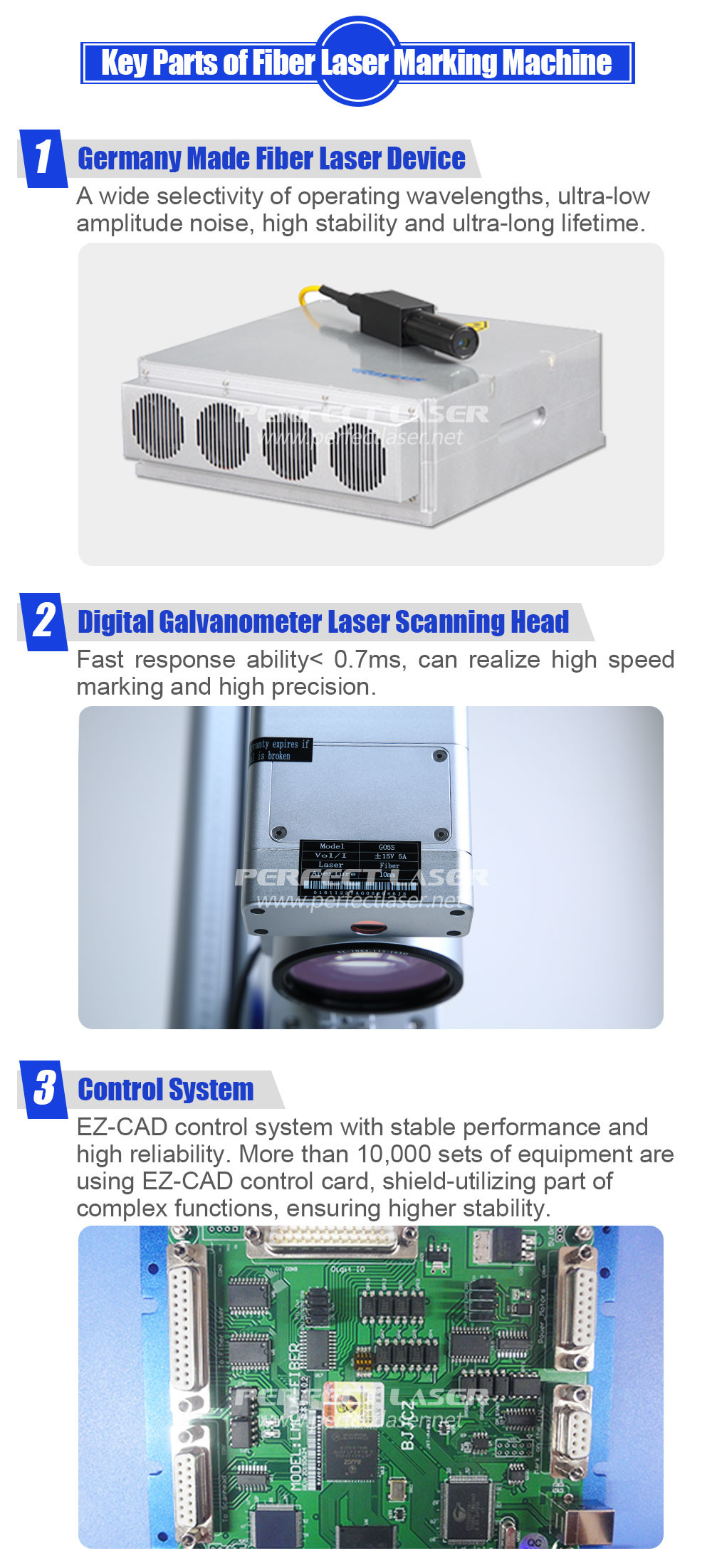 10W 30W 60W Fiber Laser Marker Machine 0.5mm Marking Depth For Plastic / Jewelry
