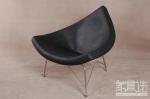 Hot sale scandinavia design fiberglass leather coconut chair reception chairs