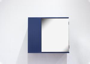 Quality BSCI 5KG Mirrored Navy Bathroom Wall Cabinet With 2 Side Shelves wholesale