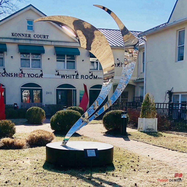 Modernistic Style Large Outdoor Stainless Steel Abstract Sculpture for Art Decoration