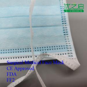 Quality Hanging Ear Surgical Medical Mask Isolating Bacteria Pollen Dust Haze wholesale
