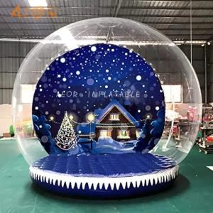 Quality Customized Giant Christmas Inflatable Snow Globe Dome Bubble Bounce House Inflatable Snow Ball Decoration wholesale
