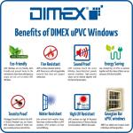 DIMEX E195 Inowa High Air Tight Door System UPVC Profiles 2.8mm