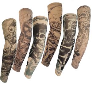 Quality 92% nylon material customized design seamless tattoo arm sleeves wholesale
