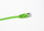 PVC Jacket 0.51mm Bare Copper Cat6a Patch Cables , Round Shape Cat6a Shielded