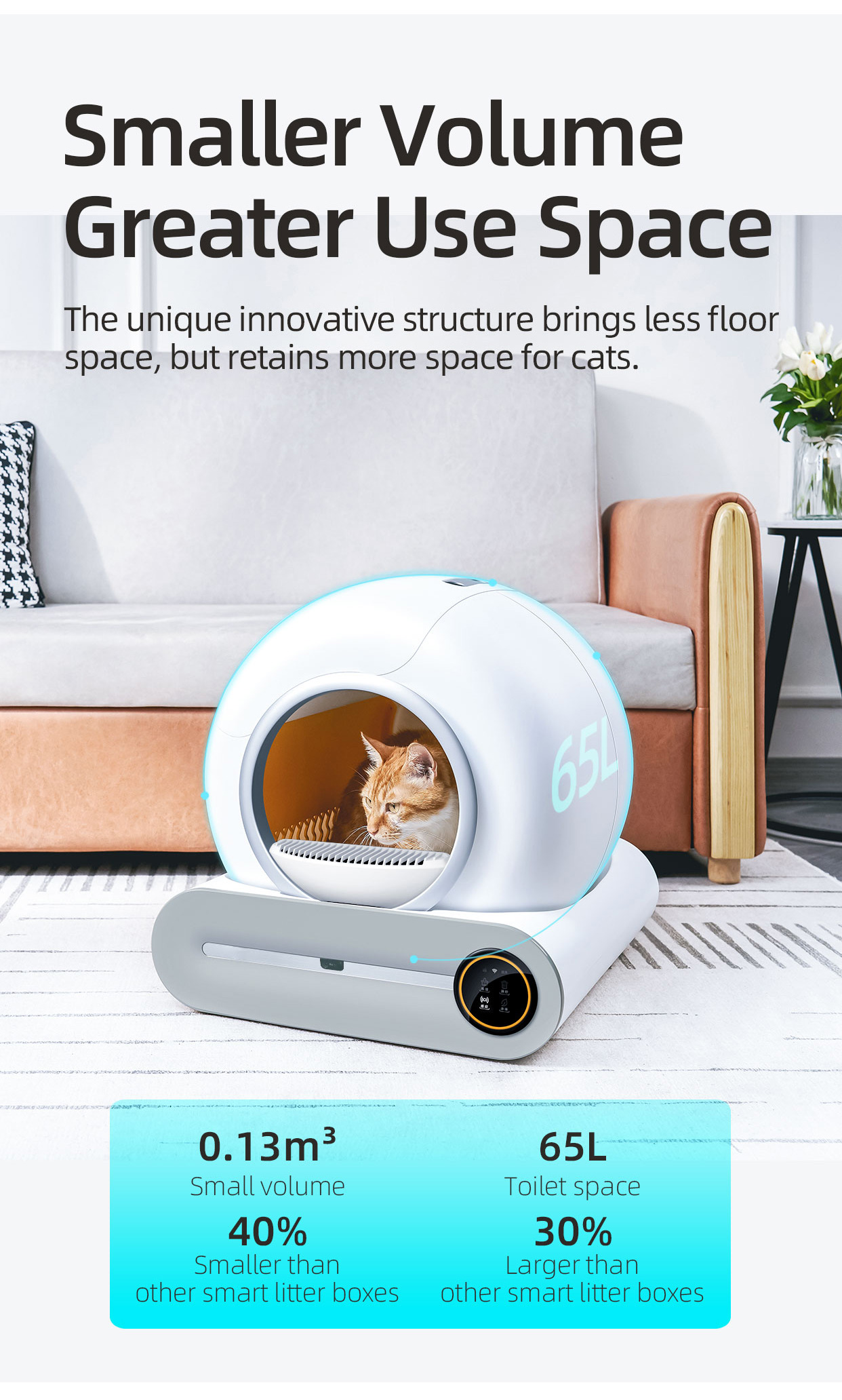 Tuya Intelligent Cat Litter Box Quiet Enclosed Smart Cleaning Litter Box