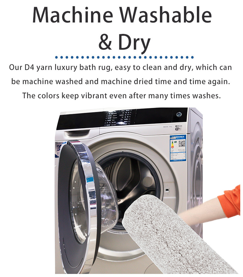 BSCI Shaggy Water Uptake Microfiber Tafts Bath Mats With High Density