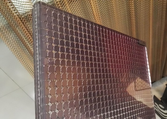 Decoration Wire Mesh Laminated Glass , Architectural Wire Mesh