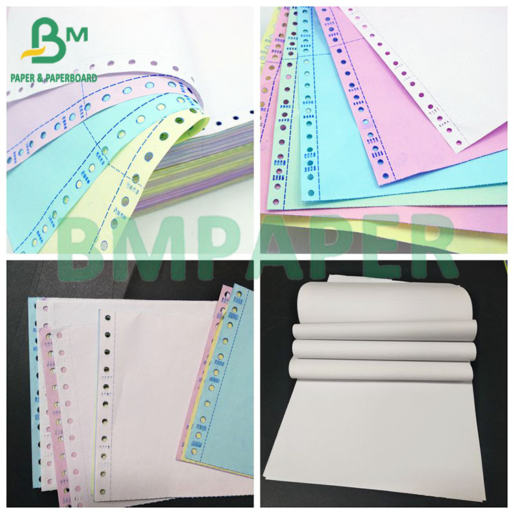60gsm Yellow Green Pink Carbonless Copy Paper  CB CFB CF Rolls Packing