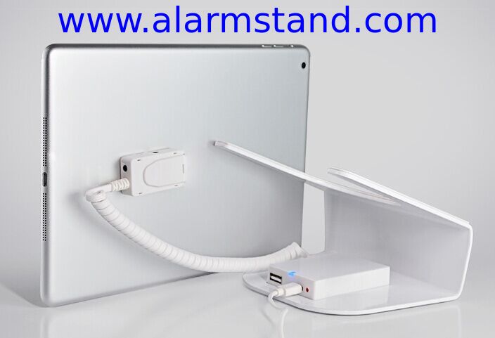 COMER 9" tablet secure retail displays for digital mobile stores with alarm sensor and charging