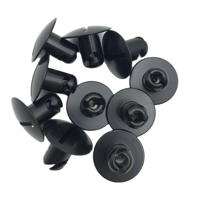 Universal OE NO. Aluminum Dome Head Quarter Turn Dzus Buttons 7/16 x .500 with 1inch Head in Black/Silver