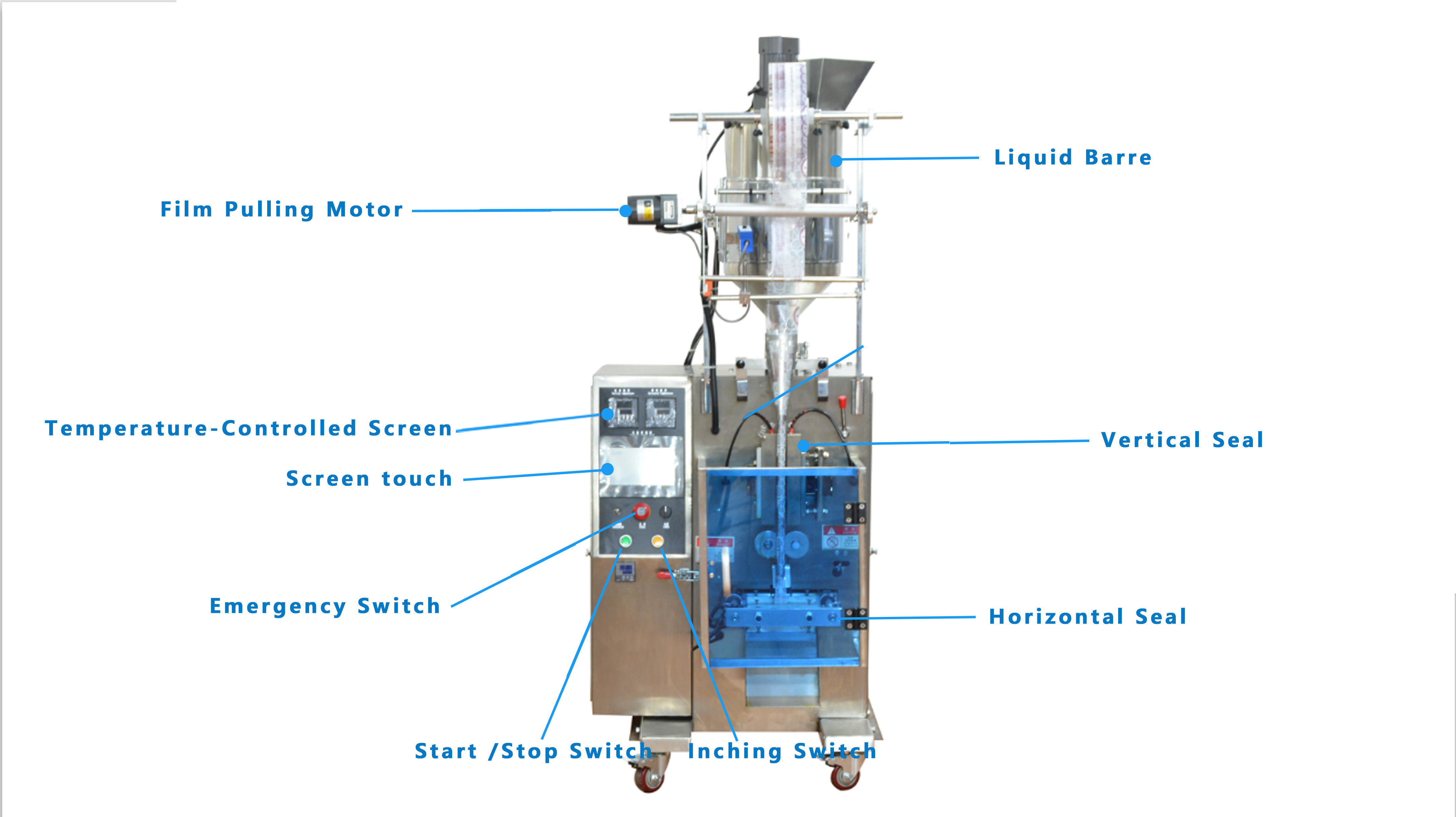Automatic liquid pouch packing machine sugar form fill seal machine in business