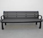 Recycled Plastic Slats Outdoor Garden Wooden Bench With Sandblasted Powder