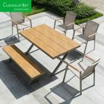 Modern Outdoor Furniture Garden Restaurant Paris Bistro Dining Set with Aluminum