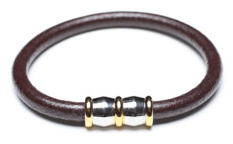 Leather Bracelet, Stainless Steel Clasp