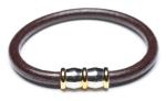 Leather Bracelet, Stainless Steel Clasp