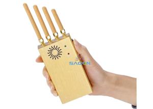 Quality 20m Range 4 Antennas 3G 4G Signal Jammer With Leather Case Car Charger wholesale