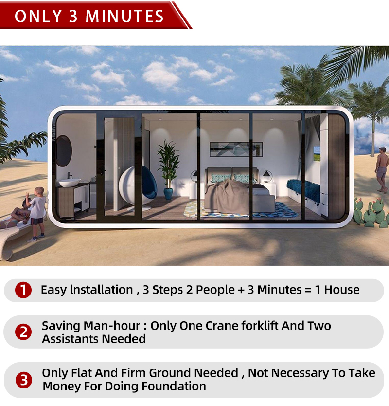 Modern Design Luxury Capsule Mini Space Capsule Home with Online Technical Support