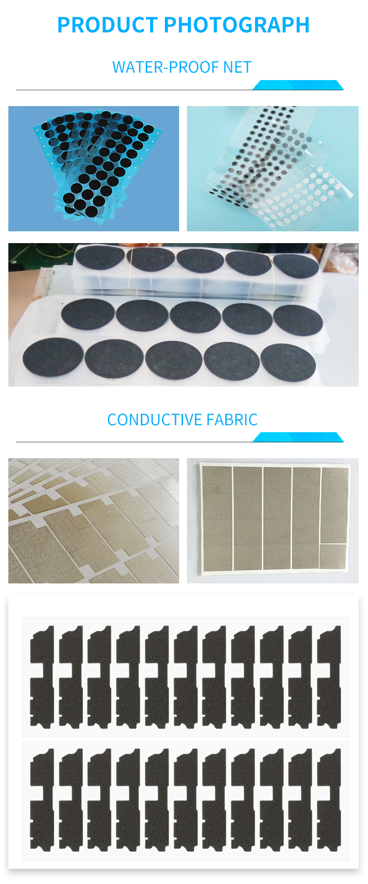 Quakeproof Die Cutting Materials EVA Conductive Fiber Foam Lining 0.15mm Thickness