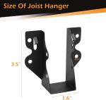 2x4 Joist Hangers Hurricane Ties for Rafters Tie Brackets Black Powder Coating