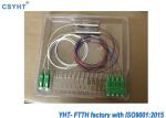 SC/UPC Fiber Optic Splitter 1x2 1x4 1x8 Steel Tube Material Low Insertion Loss
