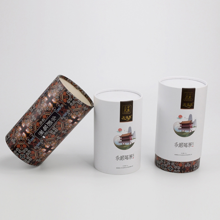 Kraft Paper Tube Packaging , Food Grade Cardboard Cylinder Container For Tea