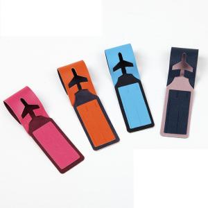 Quality Colorful PU Luggage Tag Luggage Check Card Outdoor Gifts Logo Customized wholesale