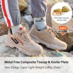 Cow Suede Leather Safety Shoes Work Boots Men Euro 36-47 Puncture Proof Work