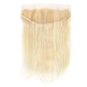 Quality Ear To Ear 13x4 Lace Closure Blonde Hair Straight Virgin Hair Natural Color wholesale