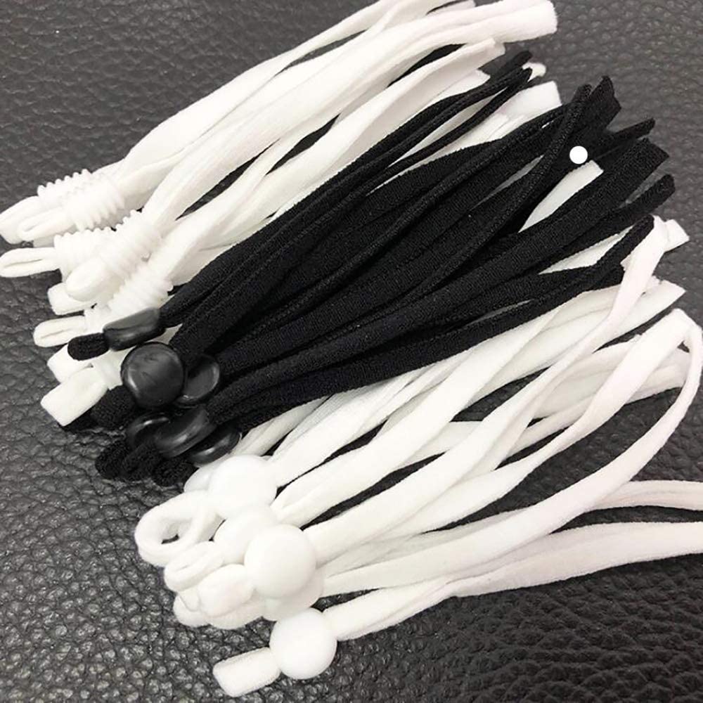 Adjustable elastic band 1/4 inch ear loops for facemask