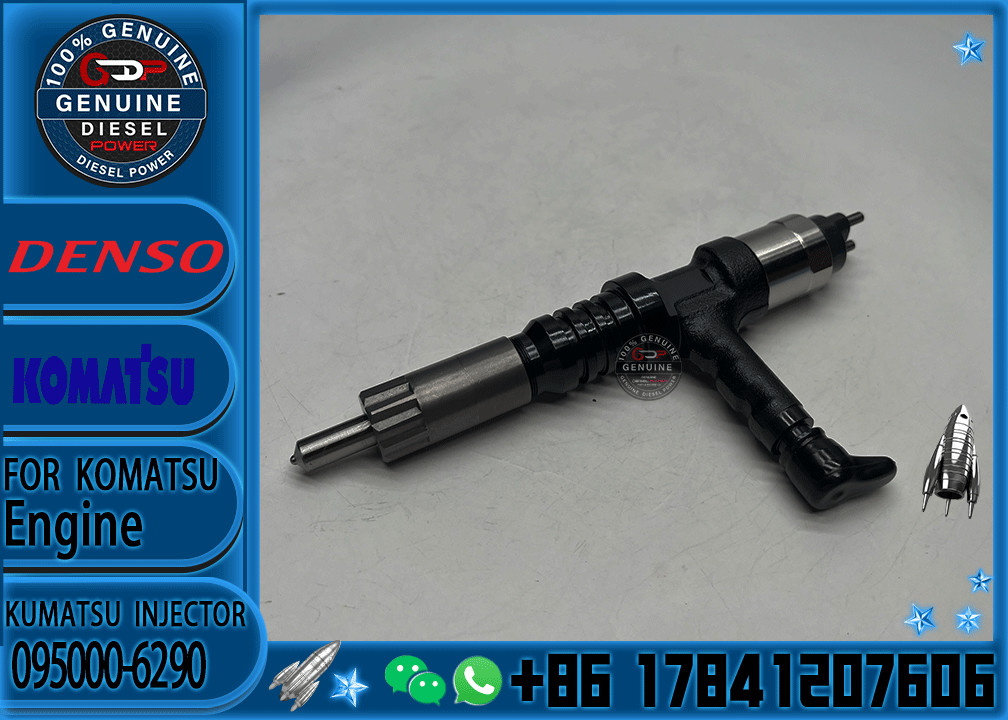 Diesel Common Rail Fuel Injector 095000-6290 6245-11-3100 For Komatsu 6D170 Engine