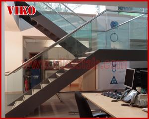 Quality Double Steel Plate Staircase VK32S Stainless Steel, Power Coated,，Wooden ，Beech Tread , Carbon Steel Stringer, wholesale