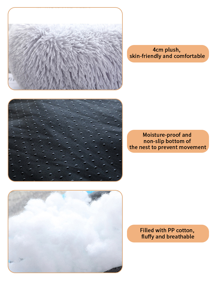 Cat Bed Multiple Colour Waterproof Washable Soft Comfortable Custom RoundFluffy