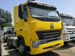 8800kg Curb Weight Tractor Head Trailer , Yellow Heavy Truck Trailer LHD / RHD