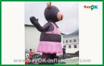 Pink Lovely Inflatable Bear Inflatable Cartoon Character For Advertising
