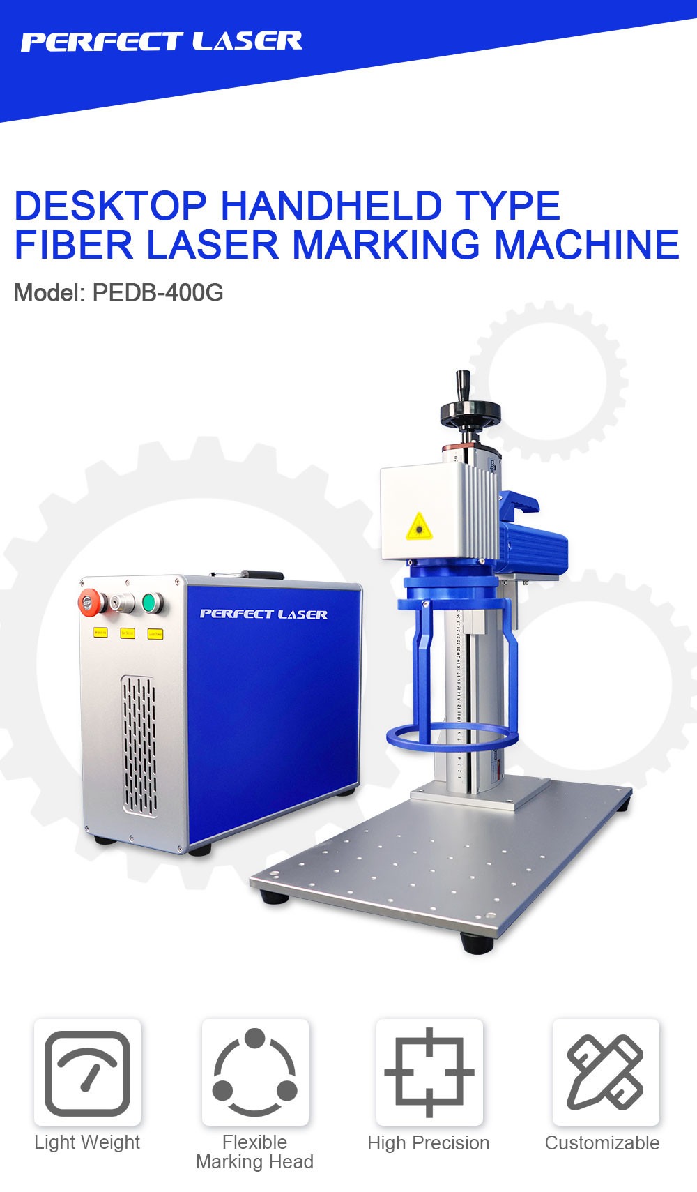 Jewellery Metal PVC Fiber Laser Marking Machine Automatic Desktop 20w 30w 50w