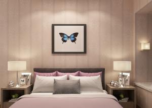 Quality 0.53*10m Durable Pink PVC European Style Wallpaper For BedRoom / living room wholesale