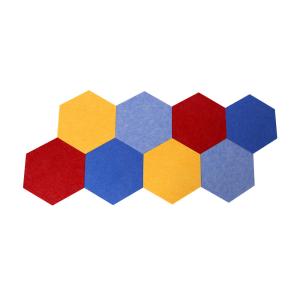 Quality Decorative Hexagonal Acoustic Panels 100% Polyester Fiber Soundproof wholesale