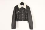 Ladies High quality leather jacket, Women's Leather jacket, Sherpa collar
