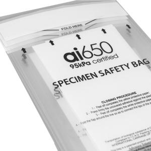 Quality LDPE Hospital Clinic Biohazard Specimen Transport Bags With Document Pouch wholesale