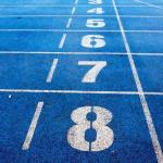 Environmentally Eco Sports Flooring Recycled Spray Coat System IAAF
