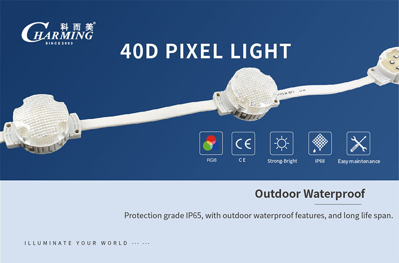 Multiscene LED Building Facade Lighting Pixel 40mm SMD3535 Practical