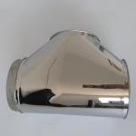 Insulated 6 Double Wall Chimney Pipe Stainless Steel Tee W / Cap Twist
